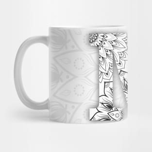 'M' Intricate Pattern Mug